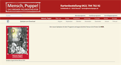 Desktop Screenshot of menschpuppe.de